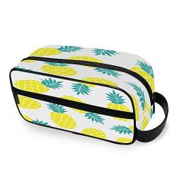 Tragbare Kulturtasche Sommer Tropische Ananas Reise Waschtasche Multifunktions Kosmetiktasche Make-up-Tasche Aufbewahrungstasche für Frauen Männer Jungen Mädchen, multi von HMZXZ