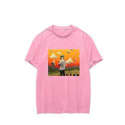 Rapper T-Shirts für Männer und Frauen Singer gedruckt Tee Schauspieler, Baumwolle Kurzarm Casual Tee Shirt Sweatshirts Unisex Crew Neck Tops Hip Hop Streetwear (Pink,XL) von HNDB