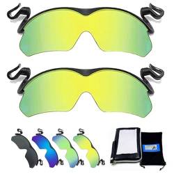 HNFYSMQL Polarized Clip Cap Sunglasses, 2024 New Clip Cap Sports Sunglasses, Clip on Hat Polarized Sunglasses for Fishing Biking Hiking Cycling (Yellow,2) von HNFYSMQL