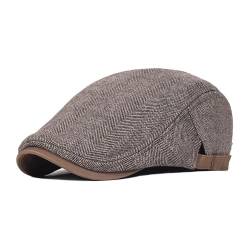 HNJKJEU Schirmmützen für Herren Schiebermütze Verstellbar Baumwolle Schiebermütze Flatcap Herren Frühling Herbst Hüte Caps (#0239) von HNJKJEU