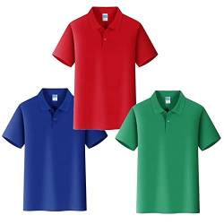 3er Pack Poloshirt Herren Damen Kurzarm Slim Fit Polohemd Golf T-Shirt Basic Tennis Poloshirts Sport Atmungsaktiv von HNVAVQ