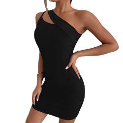 HNVAVQ Sexy Kleid für Damen Frauen Bodycon Minikleid Sommer Date Nachtkleid Cocktail Party Kleid, schwarz, X-Large von HNVAVQ