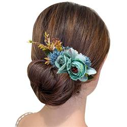 Blumen-Haarkämme für Frauen, florale Haarkämme, Braut-Haarkamm, Kopfschmuck, Hochzeitshaarkamm, Seitenkamm, Hochzeitshaarkamm von HNsdsvcd