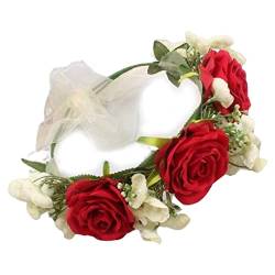 Brautblumenkronen für Hochzeit, Blumenstirnbänder, Braut-Stirnbänder, Blumenkronen, Haarkranz, Blumenstirnbänder für Damen von HNsdsvcd
