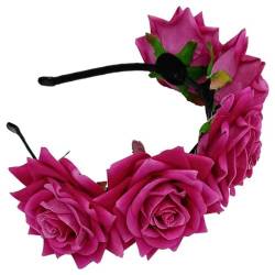 Elegantes, gepolstertes Rosen-Stirnband für Party-Dekorationen für Musik-Festivals, Foto-Requisiten für Mädchen, Fotografie-Blumen-Haarband von HNsdsvcd