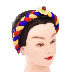 Geflochtene Stirnbänder für Mädchen, Foto-Kopfbedeckung, Haarbänder, Kopfschmuck, bunte Haarbänder, Geburtstagsparty, geflochtener Haarreif von HNsdsvcd