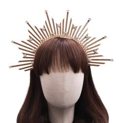 Halos Stirnbänder aus Kunstharzlegierung, rutschfeste Haarbänder für Damen und Mädchen, Vintage-Kopfbedeckung, Haarreifen für Zöpfe von HNsdsvcd