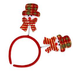 MerryChristmas Stirnband mit Schleife, Schneemann, Haarband, Bühnenauftritte, Requisiten, Urlaub, Haarschmuck, Partyzubehör, niedliches Urlaubs-Stirnband, Haarschmuck für Damen und Kinder, von HNsdsvcd