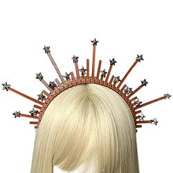 Modisches Halos-Stirnband für Damen, handgefertigt, bunt, Vintage-Stil, Party-Haarreif, Haarreif für Zöpfe, Stirnband von HNsdsvcd