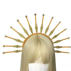 Modisches Halos-Stirnband für Damen, handgefertigt, bunt, Vintage-Stil, Party-Haarreif, Haarreif für Zöpfe, Stirnband von HNsdsvcd