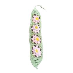 Sonnenfestes Damen-Haarband mit Blume, gehäkelt, rechteckig, niedlich, elastisch, für Frühling und Sommer, Haar-Accessoires, Stricktuch von HNsdsvcd