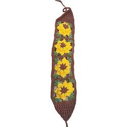 Sonnenfestes Damen-Haarband mit Blume, gehäkelt, rechteckig, niedlich, elastisch, für Frühling und Sommer, Haar-Accessoires, Stricktuch von HNsdsvcd