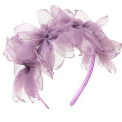Tüll-Blumen-Haarbänder, schöne Prinzessinnen-Kopfbedeckung, große Blume, Haarbänder, Zubehör, Frühlings-Haarbänder, Geburtstagsparty, Blumenstirnband von HNsdsvcd