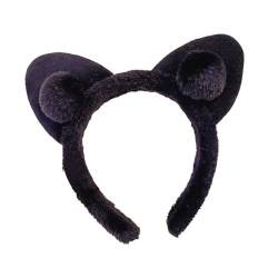 Zarte Plüsch-Haarreifen mit pelzigen Ohren, Party-Dekoration für Mädchen und Damen, Foto-Requisiten, Haarschmuck für Frauen und Mädchen von HNsdsvcd