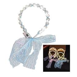 Zartes, leuchtendes Haarband mit Spitzenband, leuchtendes buntes Stirnband für süße Mädchen, Fotografie-Haarband, Stirnbänder für Konzerte von HNsdsvcd