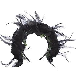 Zartes Kunstblumen-Haarband, dünnes Seitenhaarband, Kunstblumen-Haarband für Mädchen, Halloween-Haarband, bunte Blume für Hochzeit, Mädchen, Blume für Mädchen, Fotoblume von HNsdsvcd