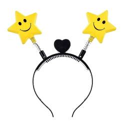 Zartes leuchtendes Stern-Haarband, zufällige Farbe, leuchtendes Stern-Stirnband für süße Mädchen, Fotografie-Haarband, leuchtende Stirnbänder für Frauen, Partyzubehör, leuchtende Stirnbänder von HNsdsvcd