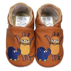 HOBEA-Germany Krabbelschuhe Unisex, Die Maus, Lederschuhe (Maus mit Elefant braun, 20/21) von HOBEA-Germany