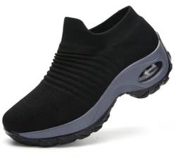 HOBTEC Damen-Sneaker mit Memory-Schaum, Bequeme Arbeits-Wanderschuhe for Hineinschlüpfen (Color : A, Size : 35 EU) von HOBTEC