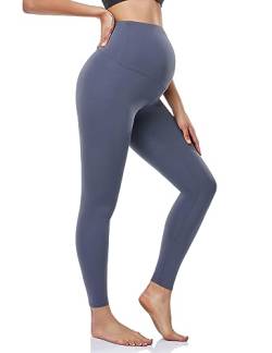 HOFISH Umstandsleggings über dem Bauch, hohe Taille, Yogahose, Workout-Leggings, bequeme Strumpfhose, S-XL, Umstands-Leggings: Morandi Grau (CA), S von HOFISH