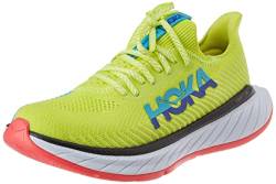 HOKA ONE ONE Damen Carbon X 3 Running Shoes, Evening Primrose/Scuba Blue, 38 2/3 EU von HOKA ONE ONE