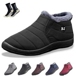 Boojoy Winter Boots, Herren Damen Winter-Schneestiefel Wasserdicht Zum HineinschlüPfen FüR Den AußEnbereich Warme Stiefeletten (J,38) von HOKUTO