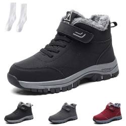 HOKUTO Orthoboots Pro - Ergonomische Winterstiefel Schmerzlindernd & Wärmend, Winter Outdoor Wasserdicht Rutschfest Schneestiefel (Schwarz, Erwachsene, Damen, 39, Numerisch, EU Schuhgrößensystem, M) von HOKUTO