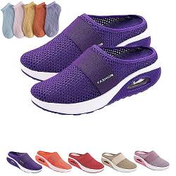 HOKUTO Orthopädische Schuhe Damen Pantoletten Hausschuhe Diabetiker Air Cushion Hausschuhe (Lila, adult, women, numeric_42, numeric, eu_footwear_size_system, medium) von HOKUTO