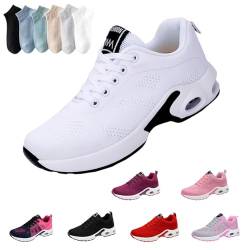 Hokuto Aynosa OrthoWalk für schmerzfreie Füße, mit Fußgewölbeunterstützung Leichte Damen Laufschuhe mit Luftkissen Atmungsaktivem Mesh (White,38) von HOKUTO