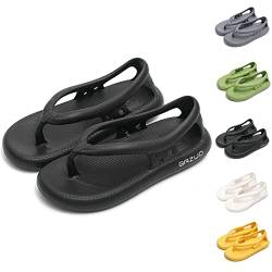 Hokuto Bazuo Sandalen, 2023 Sommer Unisex Komfort Flip Flops Rutschfeste Outdoor Strand Badezimmer Hausschuhe(Schwarz,adult,women,numeric_40,numeric_range, eu_footwear_size_system, numeric_41, medium von HOKUTO