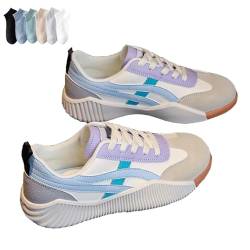 Kulavo Orthopedic Shoes, Women Vintage Sneakers Vintage Orthopedic Shoes Light Breathable Arch Support (Blue,41) von HOKUTO