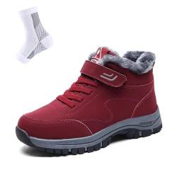 Orthoboots Pro - Ergonomische Winterstiefel, Rutschfest Winterstiefel Damen Herren Wasserdicht Gefüttert Winterschuhe Boots (Rot, Erwachsene, 36, Numerisch, EU Schuhgrößensystem, M) von HOKUTO