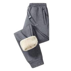 Unisex Lambswool Fleece-Lined Joggers, Winterwollhose FüR Herren Mit Taschen Warme Dicke Hose (L,XL) von HOKUTO