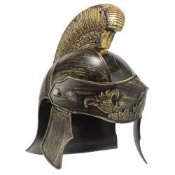 HOLIDYOYO Römischer Helm Gladiatorenhelm Mittelalterliche Rüstung König Griechischer Römischer Helm Römischer Kopfbedeckung Kostümzubehör Halloween-Cosplay-Requisite von HOLIDYOYO