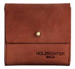 HOLZRICHTER BERLIN Geldbörse No 4-5 (S) Cognac - Edles Damen Mini Knopfportemonnaie handgefertigt aus Premium-Leder von HOLZRICHTER BERLIN