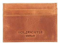 HOLZRICHTER BERLIN Visitenkartenetui Leder. Handgefertigtes Etui in braun. Hochwertiges Portemonnaie für Visitenkarten und Kreditkarten von HOLZRICHTER BERLIN