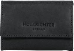 HOLZRICHTER Berlin Slim Wallet No 4-7 (S) schwarz-anthrazit - smartes Damen Portemonnaie handgefertigt aus Premium-Leder von HOLZRICHTER Berlin