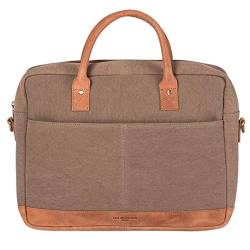 HOLZRICHTER Berlin Tragetasche No 1-2 (M) camel/beige - Große Vintage Briefcase Aktentasche & Laptoptasche handgefertigt aus Canvas und Premium-Leder von HOLZRICHTER Berlin