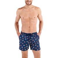 HOM Herren Badeshorts blau Mikrofaser Gemustert von HOM