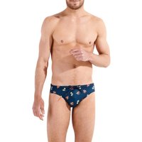 HOM Herren Badeslip blau Mikrofaser Gemustert von HOM