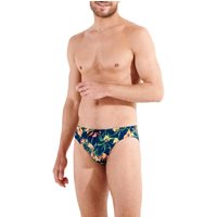 HOM Herren Badeslip blau Mikrofaser Mit Prints von HOM