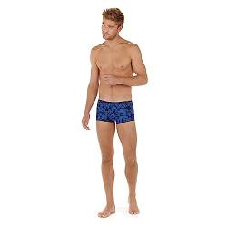 HOM Herren Boxer Court Quentin Hispter unterwäsche, Bedruckt Schwarz und Blau, M von HOM