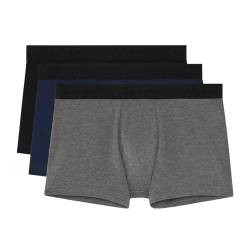 HOM Herren Lot de 3 Boxers Tonal Pack #2 Boxershorts, Noir + gris + Marine, M von HOM