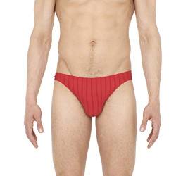 HOM Herren Micro Slip Chic Unterhose, Rot, M EU von HOM