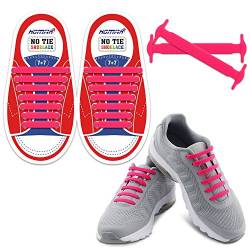 Homer Kein Tie Schnürsenkel in 13 Farben für Kinder Schnürsenkel Schalten Sie Ihre Schuhe in Slip-on Perfekt für Sneaker Stiefel Oxford Laufschuhe - Pink von HOMAR