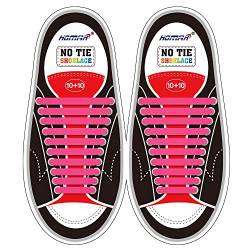Homer No Tie Shoelaces in 13 Farben für Kinder und Erwachsene Elastische Schnürsenkel Schalten Sie Ihre Schuhe in einem Slip-on Perfekt für Sneaker Stiefel Oxford - Pink von HOMAR