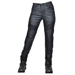 HOMDECR Damen Slim Fit Motorrad Jeans Mit Protektoren Knie Und Hüftprotektoren Stretch Slim Fit Denim Motorradhose Cargo Motorradjeans Schutzhose Biker Pants (L) von HOMDECR