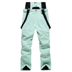 HOMDECR Skihose Für Damen Und Herren, Skihose – Skihose, Gefütterte Skihose Mit Taschen, Integrierter Schneefang – Ideal Zum Skifahren Im Winter (Grün,L) von HOMDECR