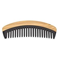 - Breiter Zahn-Holzkämmling Für Lockiges Haar - Kein Statischer Sandelholz-Büffelhornkamm Für Männer Und Frauen von HOMEDEK