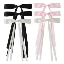 Schleifen-Haarspangen mit Schwanz-Haarschleifen-Clips für Frauen, Gepunktete Haarschleifen für Mädchen, 1 Set F von HOMEDEK